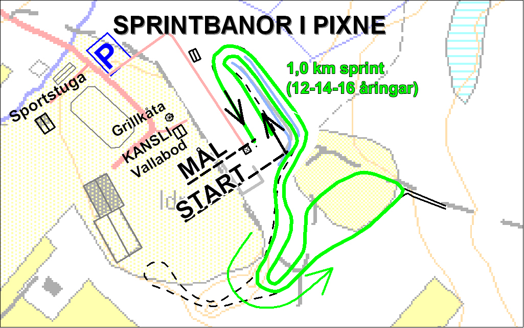 Pixne sprintbana 1 km